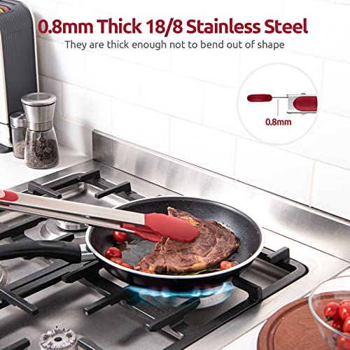 Kitchen Tong for Cooking (Red / 16 inch)