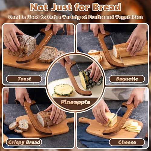 Sourdough Bread Knife for Homemade Bread Cutter (Walnut Brown)