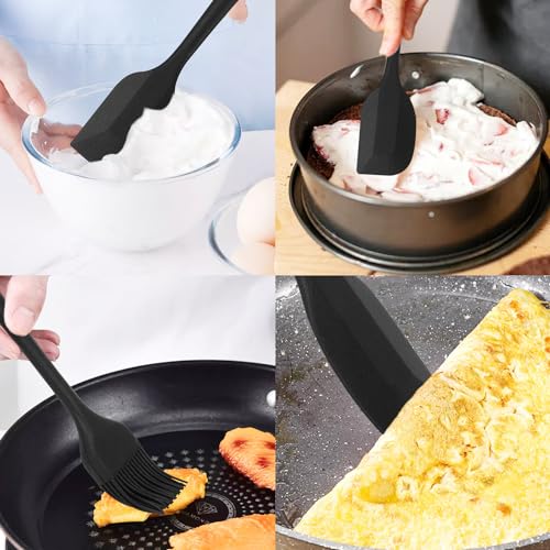 Silicone Spatulas Set of 6 (Black)