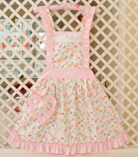 Womens Cooking Baking Apron (Pink)