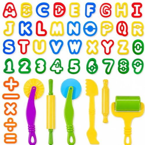 Dough Tools 47 PCS Dough Play Tools Set for Kids (Multicolored)
