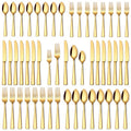 40 Pcs Gold Silverware Set (Gold)