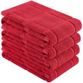 100% Cotton Kitchen Towels 18"x28" (Red / 18 x 28 - 4 Pack)