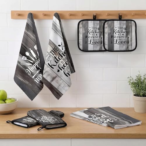 Grey Rustic Kitchen Decor Set (Gray)