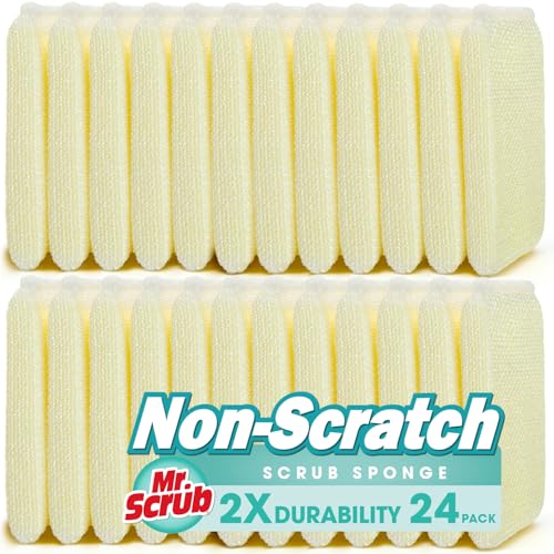 Sponges Kitchen Scrub Dish Sponge Scouring Pad (24 Pack)