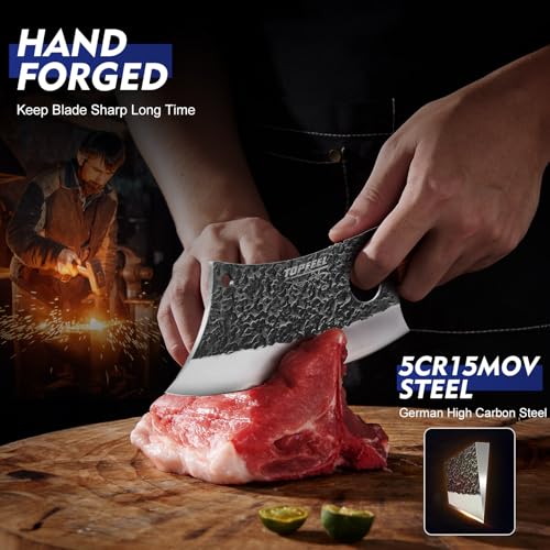3PCS Hand Forged Kitchen Knife Set (3PCS Meat Cleaver Set)