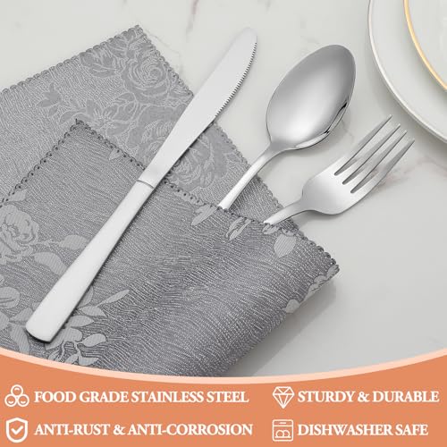 20 Pcs Silverware Set (Silver)