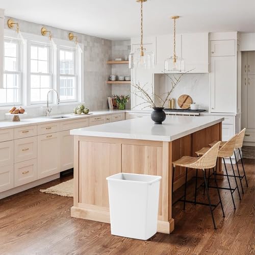 35QT Kitchen Trash Can (White / 1PCS)