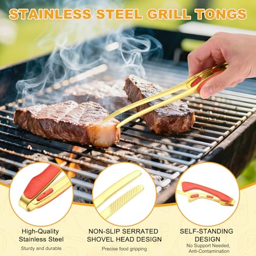 3 Pack Grill Tongs (Red)