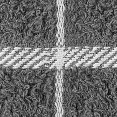 Terry Check Dish Cloth Set (Gray / 6-Pack - Dish Cloths)