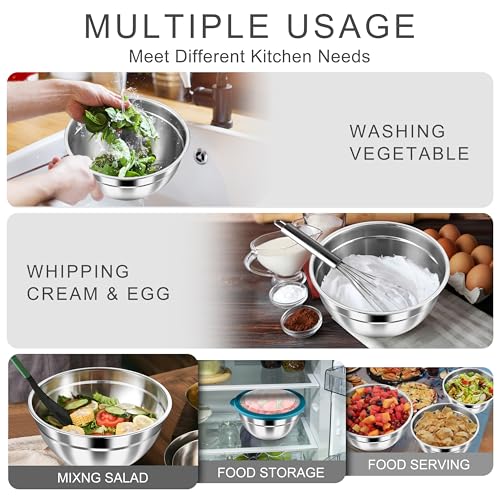 Mixing Bowls with Airtight Clear Lids (Teal Blue / Visible Airtight Lids)