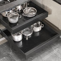 2 Pack Pull Out Cabinet Organizer 22" Deep (Black / 22"D x 12.3"-20.5"W(2Pack))