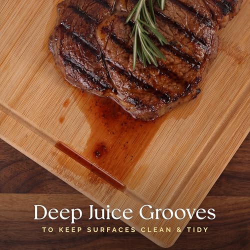 Extra Large Bamboo Cutting Board 17.3 x 11.8 x 0.8 Inch (`x-large)