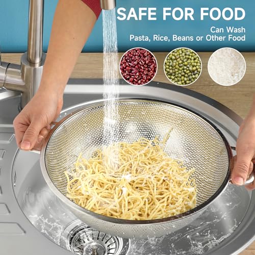 3PCS Colander for Kitchen (3QT+4QT+5QT)