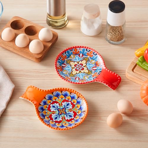 7.7 Inch Ceramic Spoon Rest Set of 2 (Light)