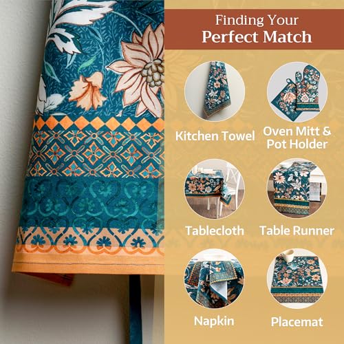 Aprons for women with Pocket 100% Cotton Pack of 1 (088 - Luxury Loft - Dark Teal)