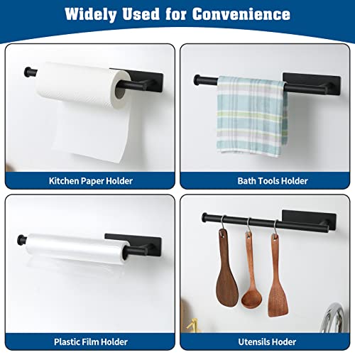 Under Cabinet Paper Towel Holder for Kitchen (Black 1pc)