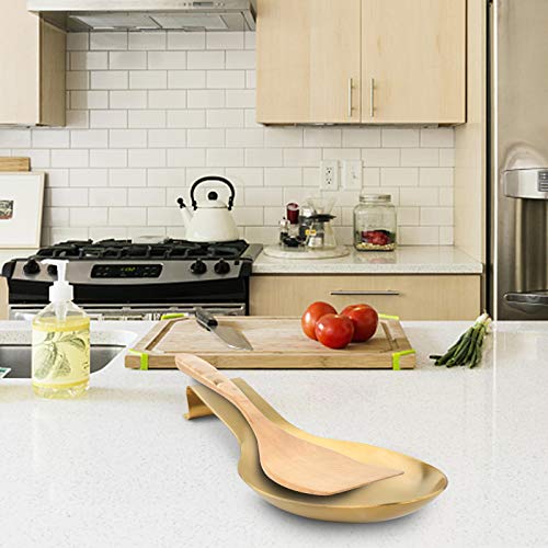 Stainless Steel Spoon Rest (1.#Gold)