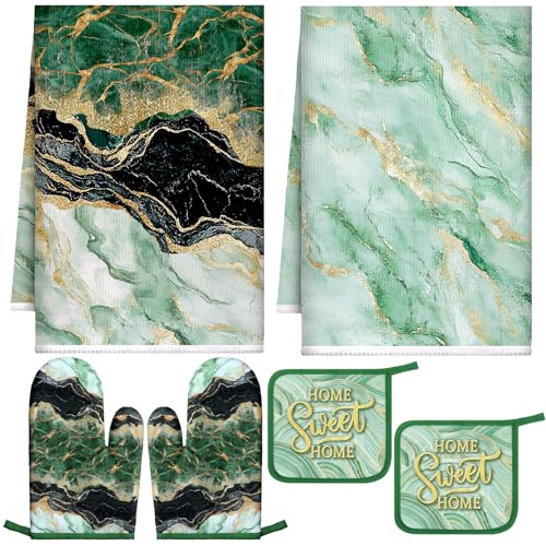 6 Pcs Bencailor 6 Pcs Olive Green Kitchen Decor (Green)