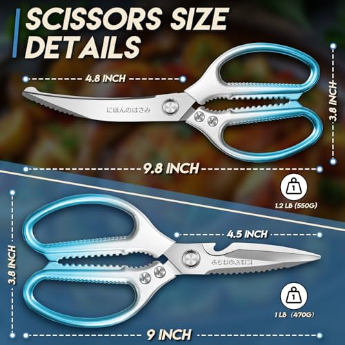 Kitchen Scissors Shears Set (Blue)