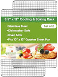 8.5" x 12" Stainless Steel Cooling Rack for Baking (2 Pack / 8.5"x12")
