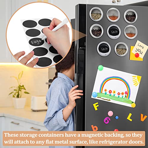 36 Pack Magnetic Spice Jars for Refrigerator