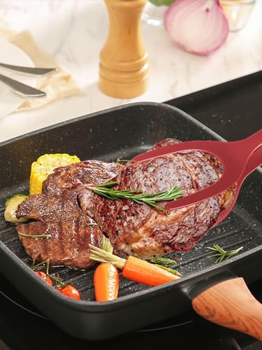 2Pcs Egg Flipper Spatula (Red)