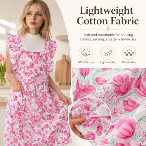 Cute Apron Cooking Baking (Pink)