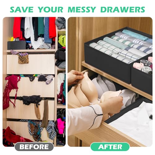 Drawer Clothing Organizer 16 (Black)