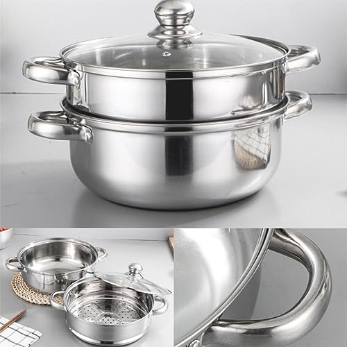 Steamer Pot for Cooking 8.8 inch Steamer Pot 2 (Steamer Pot 8.8" 2Tier)