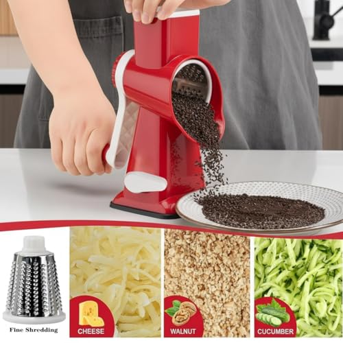 Rotary Cheese Grater Multi (Red)