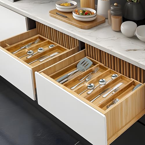 Bamboo Drawer Organizer (Acacia / Large)