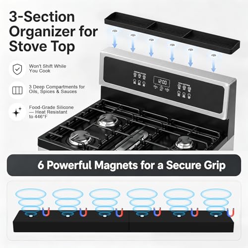 30" Magnetic Stove Top Shelf (Black)