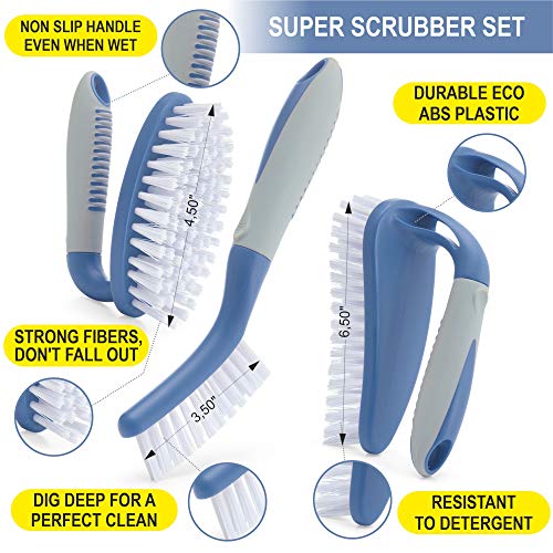 Scrub Brush Set of 3pcs (Blue)