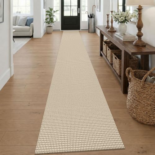 Braided 2x18 Runners Rugs for Hallway (Oatmeal Beige / 2' x 18' (Runner))