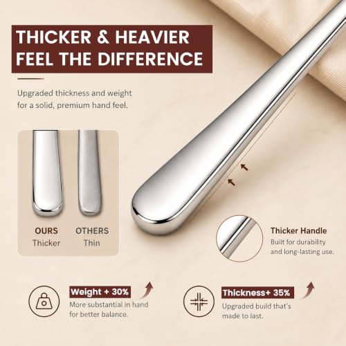 60 Pcs Silverware Set for 12 (Silver / 60 Pack for 12)