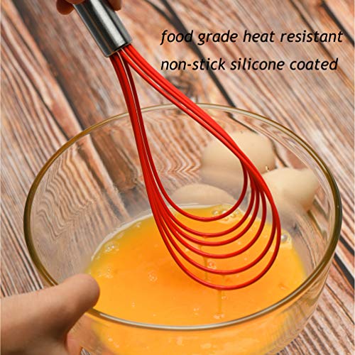 Flat Whisk Set (Red)