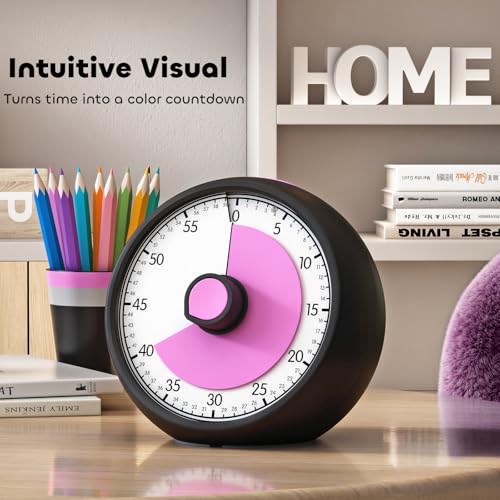 Visual Timer for Kids 60 (Black Pink)