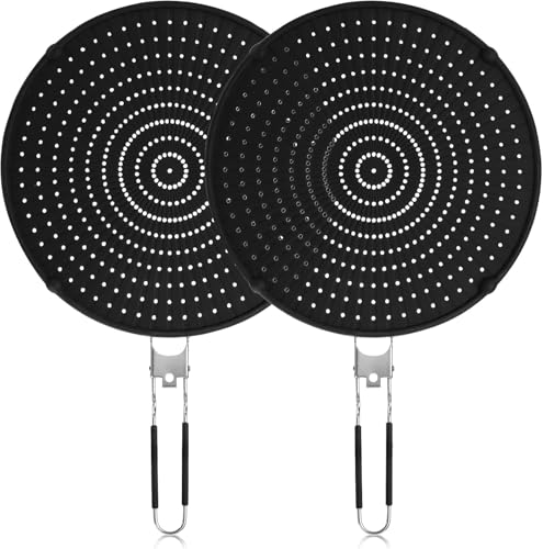 2 Pack Silicone Splatter Screen for Frying Pan