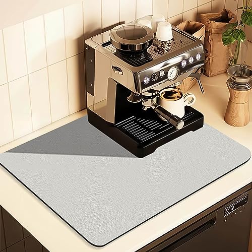 Coffee Mat for Countertops (Light Gray / 16" x 24")