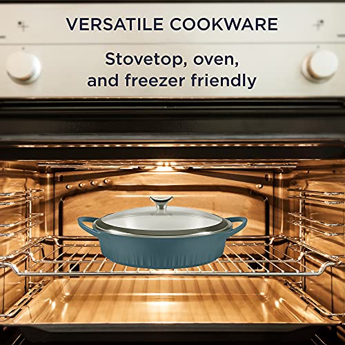 QuickHeat 4 QT Cast Aluminum Braiser With Lid (French Navy / 4 QT Braiser)