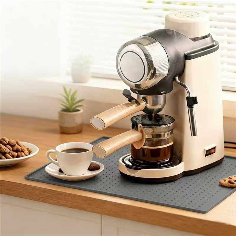 Coffee Mat with Raised Edges (Gray / 10" x 14")