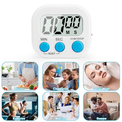 Digital Kitchen Timer (Blue/Green/White)