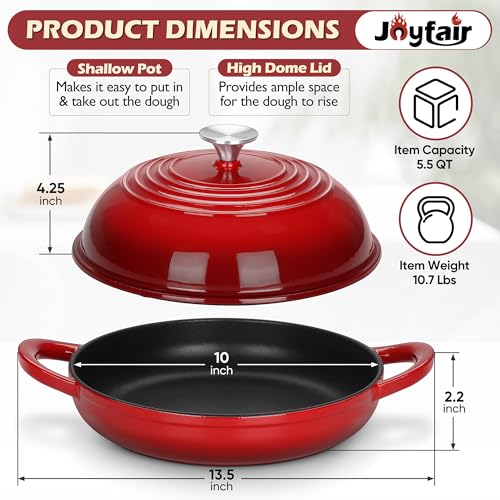 Dutch Oven for Bread Baking (Red)