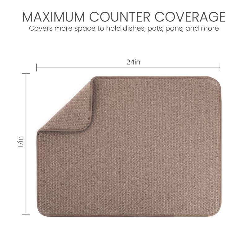 Dish Drying Mat (Mocha / 17" x 24")