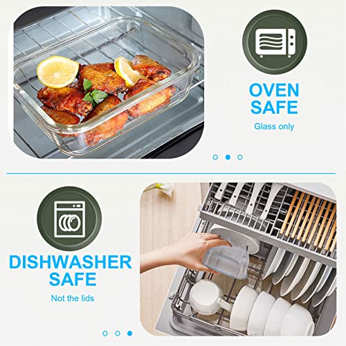 30 Pieces Glass Food Storage Containers Set (Blue / 15 Pack)