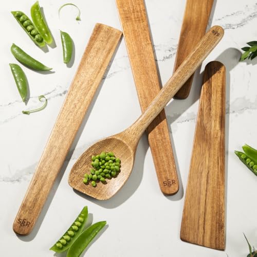 5 Piece Acacia Wood Utensil Set