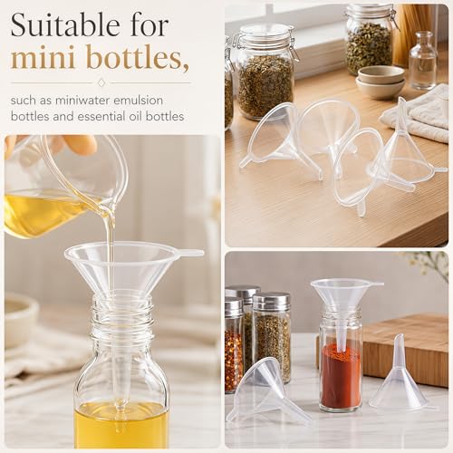50 Pcs Small Funnels for Filling Small Bottle Mini Funnel (2.16'')