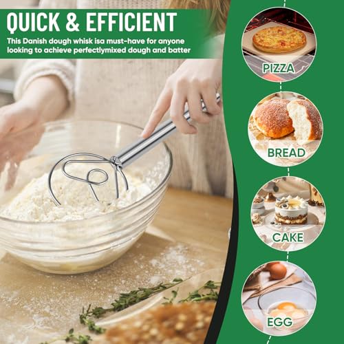 Danish Dough Whisk Stainless Steel for Sourdough Bread Baking (BXG-XX-Whisk-Agttete)