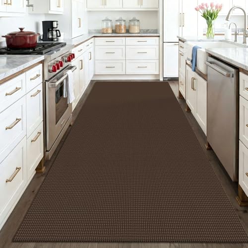 Washable 4x6 Entry Woven Area Rug (Brown/Dark Brown / 4' x 6' (Rectangular))